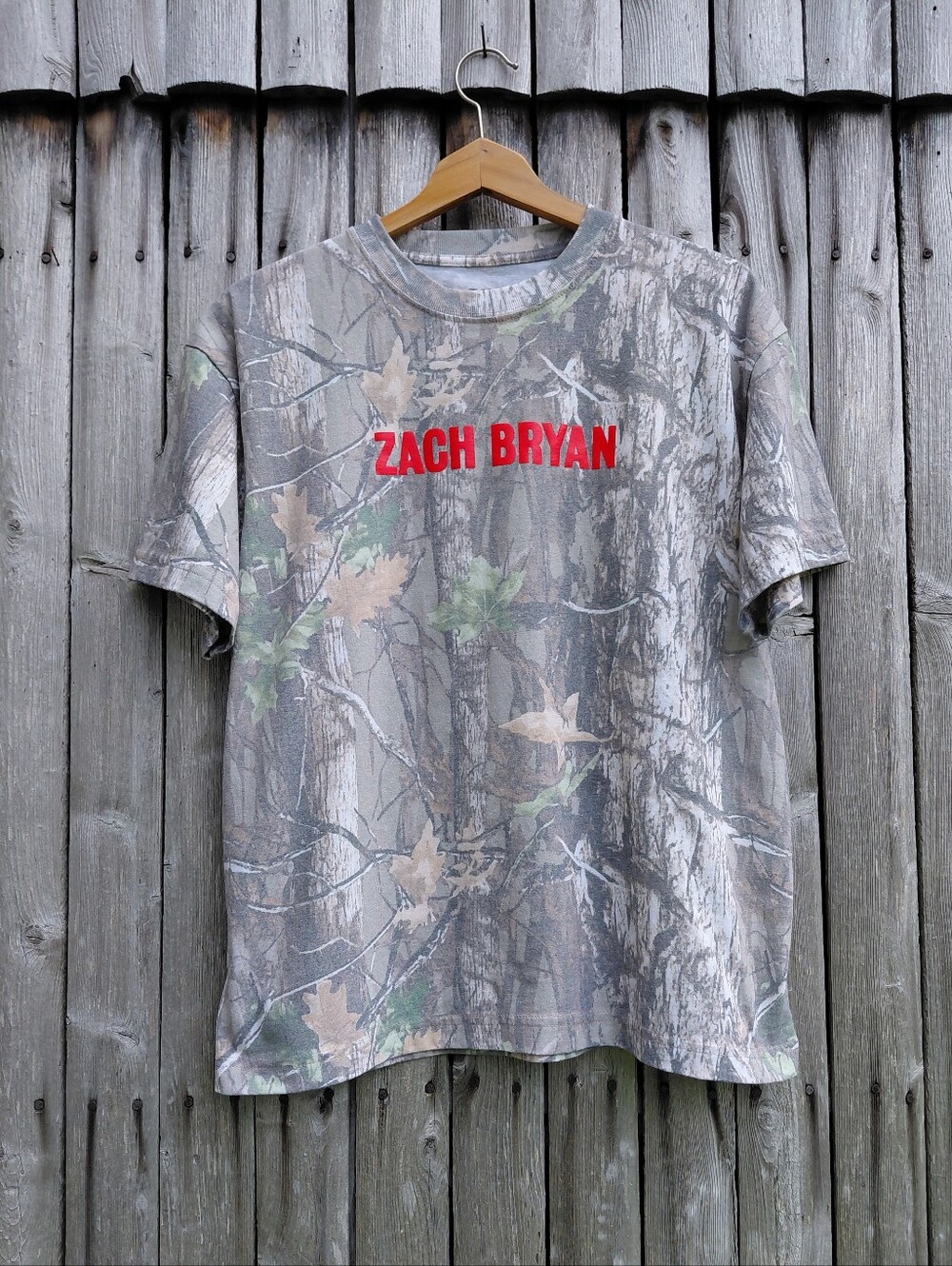 Zach Bryan 2026 With Heaven On Top concert tour graphic camo tshirt Womens M